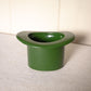 Medium Dark Green Ceramic Top Hat Planter