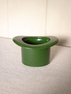 Medium Dark Green Ceramic Top Hat Planter