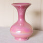 Medium Dark Pink Iridescent Opaque Glass Vase