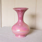 Medium Dark Pink Iridescent Opaque Glass Vase