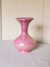 Medium Dark Pink Iridescent Opaque Glass Vase