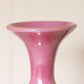 Medium Dark Pink Iridescent Opaque Glass Vase