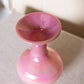 Medium Dark Pink Iridescent Opaque Glass Vase