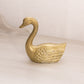 Medium Detailed Brass Swan with Head Down Figurine
