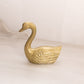 Medium Detailed Brass Swan with Head Down Figurine