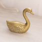 Medium Detailed Brass Swan with Head Down Figurine