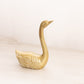 Medium Detailed Brass Swan with Head Up Figurine