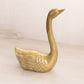 Medium Detailed Brass Swan with Head Up Figurine