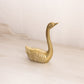 Medium Detailed Brass Swan with Head Up Figurine