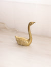Medium Detailed Brass Swan with Head Up Figurine