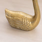 Medium Detailed Brass Swan with Head Up Figurine