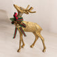 Medium Details Brass Stag Deer with Head Up Figurine