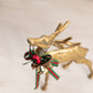Medium Details Brass Stag Deer with Head Up Figurine