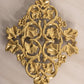 Medium Diamond Shaped Brass Floral Trivet