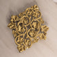 Medium Diamond Shaped Brass Floral Trivet
