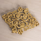 Medium Diamond Shaped Brass Floral Trivet