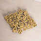 Medium Diamond Shaped Brass Floral Trivet