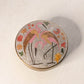 Medium Enameled Brass Flamingo Lidded Jar