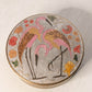 Medium Enameled Brass Flamingo Lidded Jar