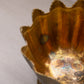 Medium Footed Brass Vase with Pointy Scalloped Rim