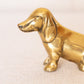 Medium Gold Tone Brass Dachshund Dog Figurine