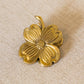 Medium Gold Tone Brass Dogwood Flower Clip