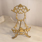 Medium Gold Tone Brass Easel with Ornate Designs