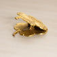 Medium Gold Tone Brass Floral or Clover Clip