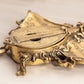 Medium Gold Tone Brass Mandolin Hinged Lidded Box