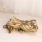 Medium Gold Tone Brass Mandolin Hinged Lidded Box