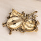 Medium Gold Tone Brass Mandolin Hinged Lidded Box