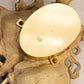 Medium Gold Tone Brass Mandolin Hinged Lidded Box