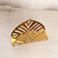 Medium Gold Tone Brass Triangular Napkin Letter Holder