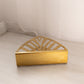 Medium Gold Tone Brass Triangular Napkin Letter Holder