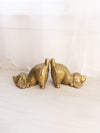 Medium Gold Tone Dog Bookends