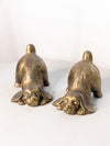 Medium Gold Tone Dog Bookends