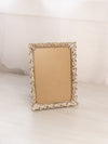 Medium Gold Tone Metal 5x7 Picture Frame with Ornate Designs
