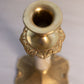 Medium Gold Tone Metal Candlestick with Onyx Stone Stem