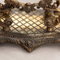 Medium Gold Tone Napkin Letter Holder with Floral Designs