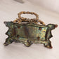 Medium Gold Tone Napkin Letter Holder with Floral Designs