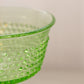 Vintage LE Smith Medium Green Glass Hobnail Flared Compote