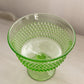 Vintage LE Smith Medium Green Glass Hobnail Flared Compote