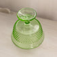 Vintage LE Smith Medium Green Glass Hobnail Flared Compote