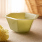 Vintage Hexagonal Jadeite Green Glass Bowl or Planter