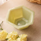 Vintage Hexagonal Jadeite Green Glass Bowl or Planter