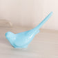 Medium Light Blue Milk Glass Bird Figurine