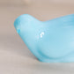 Medium Light Blue Milk Glass Bird Figurine