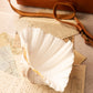 Medium Natural Shell White & Rust Trinket Dish