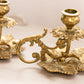 Medium Ornate Brass Leaf Chamberstick Candleholder