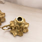 Medium Ornate Brass Leaf Chamberstick Candleholder